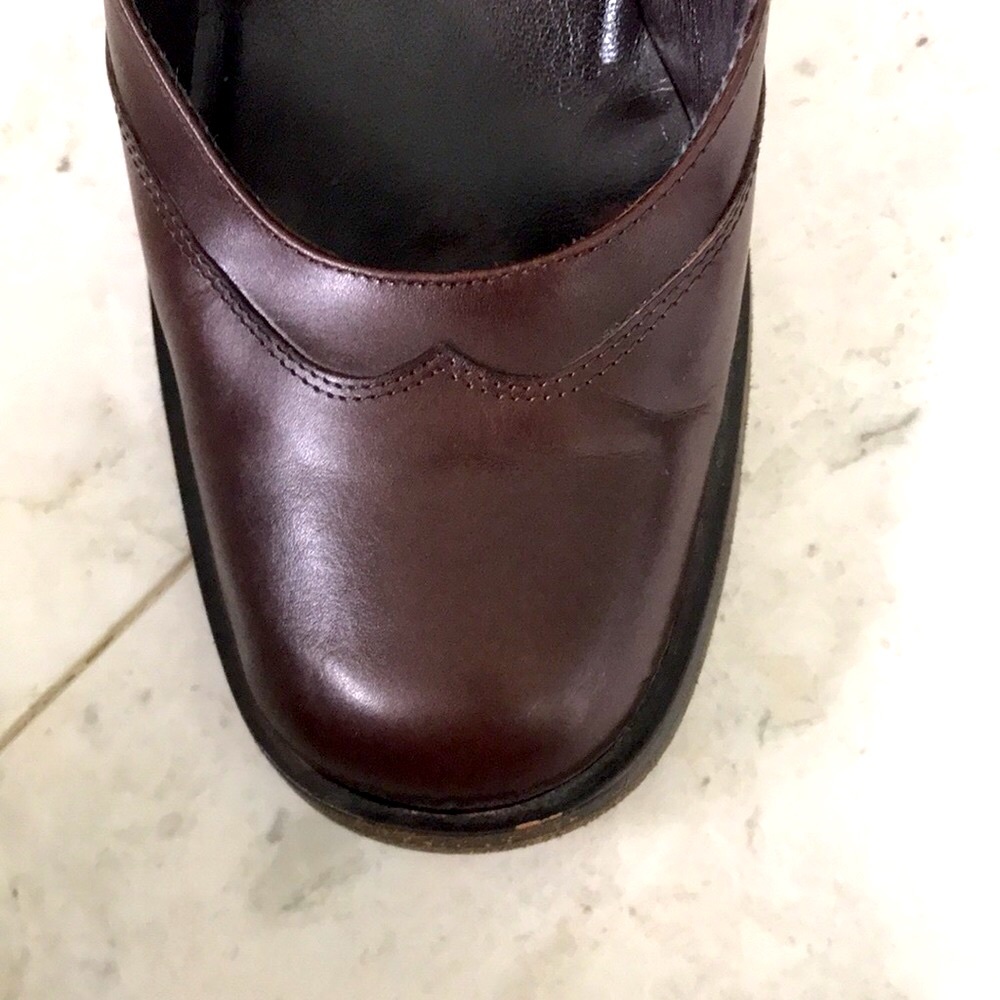 Vintage Mid-1990s Joan & David Brown Leather Wedges Size 6. - Picture 5 of 14